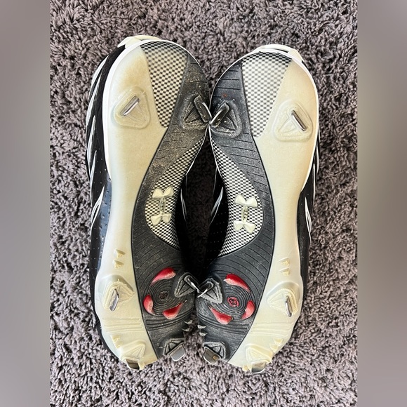 Under Armour Raptor Low Baseball Cleats Black/Silver - Size 11.5 - Picture 9 of 10